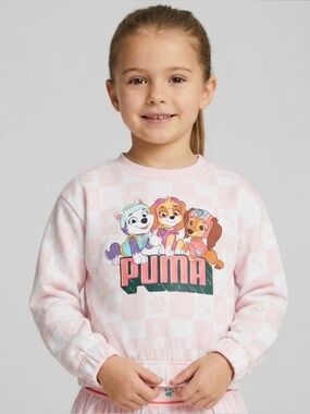 Puma Paw Patrol Pink Checkered Sweatshirt